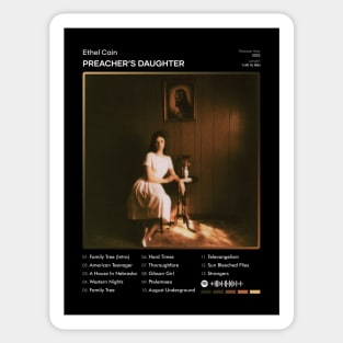 Ethel Cain - Preacher’s Daughter Tracklist Album Sticker